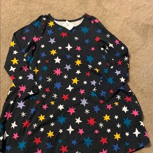 NWT Hanna Andersson Knit Dress Girl’s 140 10 Navy Blue Stars